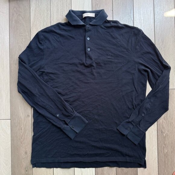 Ermenegildo Zegna Black Long Sleeve Polo Shirt - Picture 1 of 6